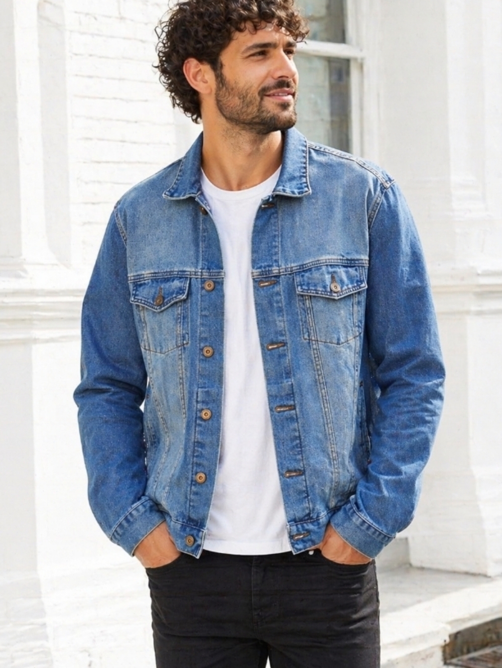 Troit Los Angelos Denim Trucker Jacket XL Cotton